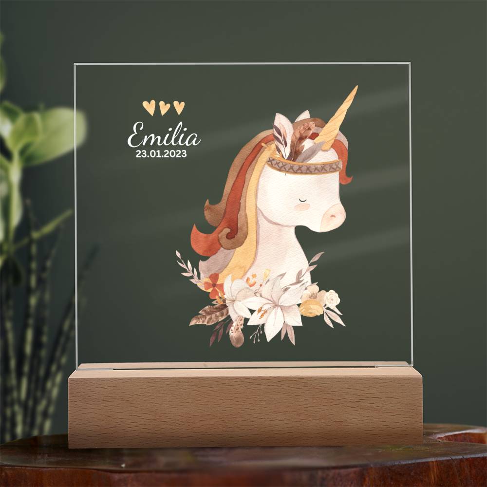 Watercolor Boho Unicorn