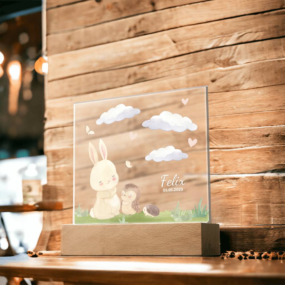 Watercolor Forest Rabbit and Friends