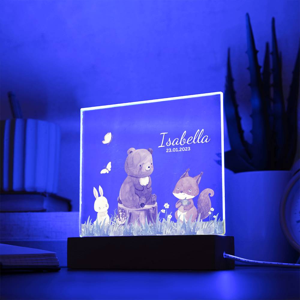 Watercolor Forest Bear and Friends