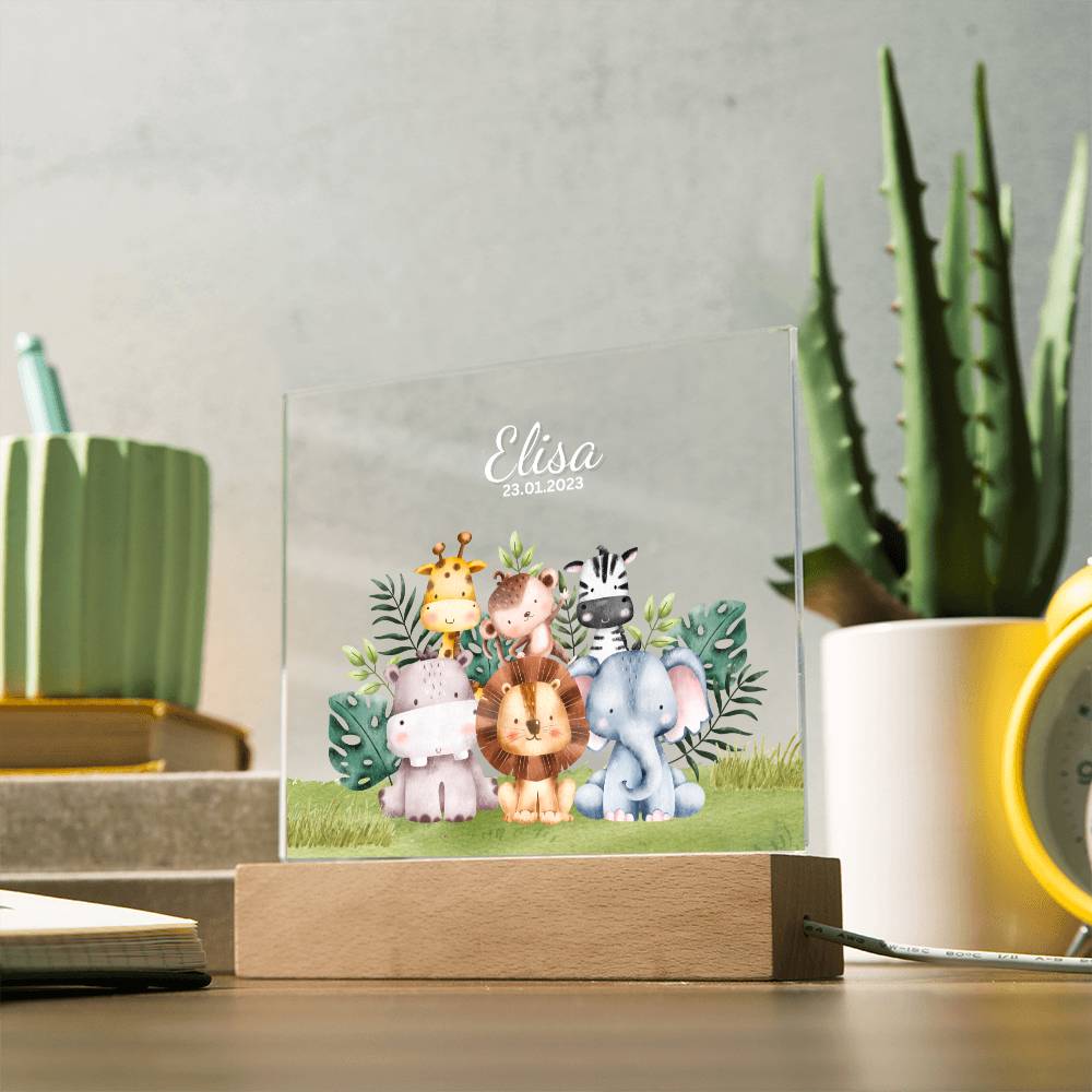Watercolor Safari Baby Animals