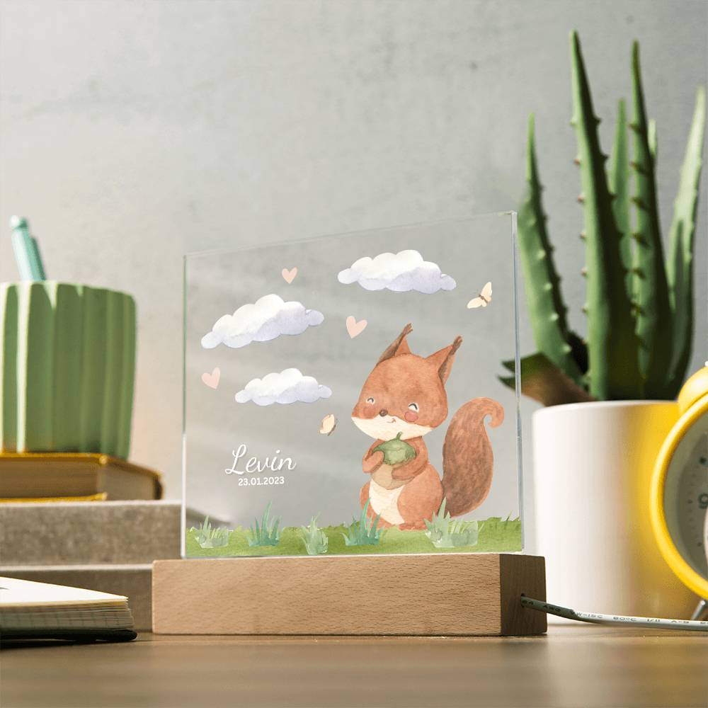 Watercolor Forest Squirrel