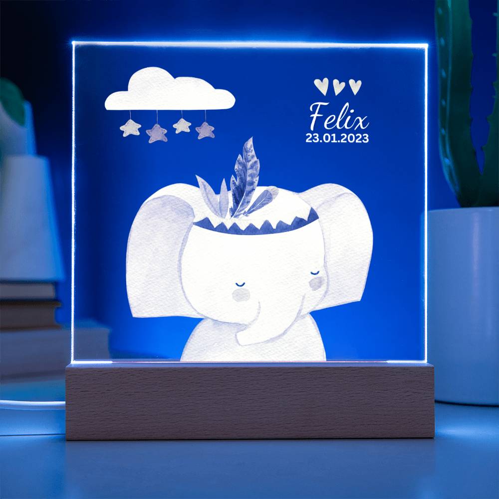 Watercolor Boho Elephant