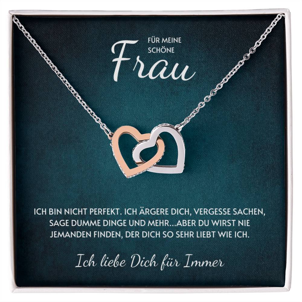 Doppelte Herzen Halskette - Ich Bin Nicht Perfekt