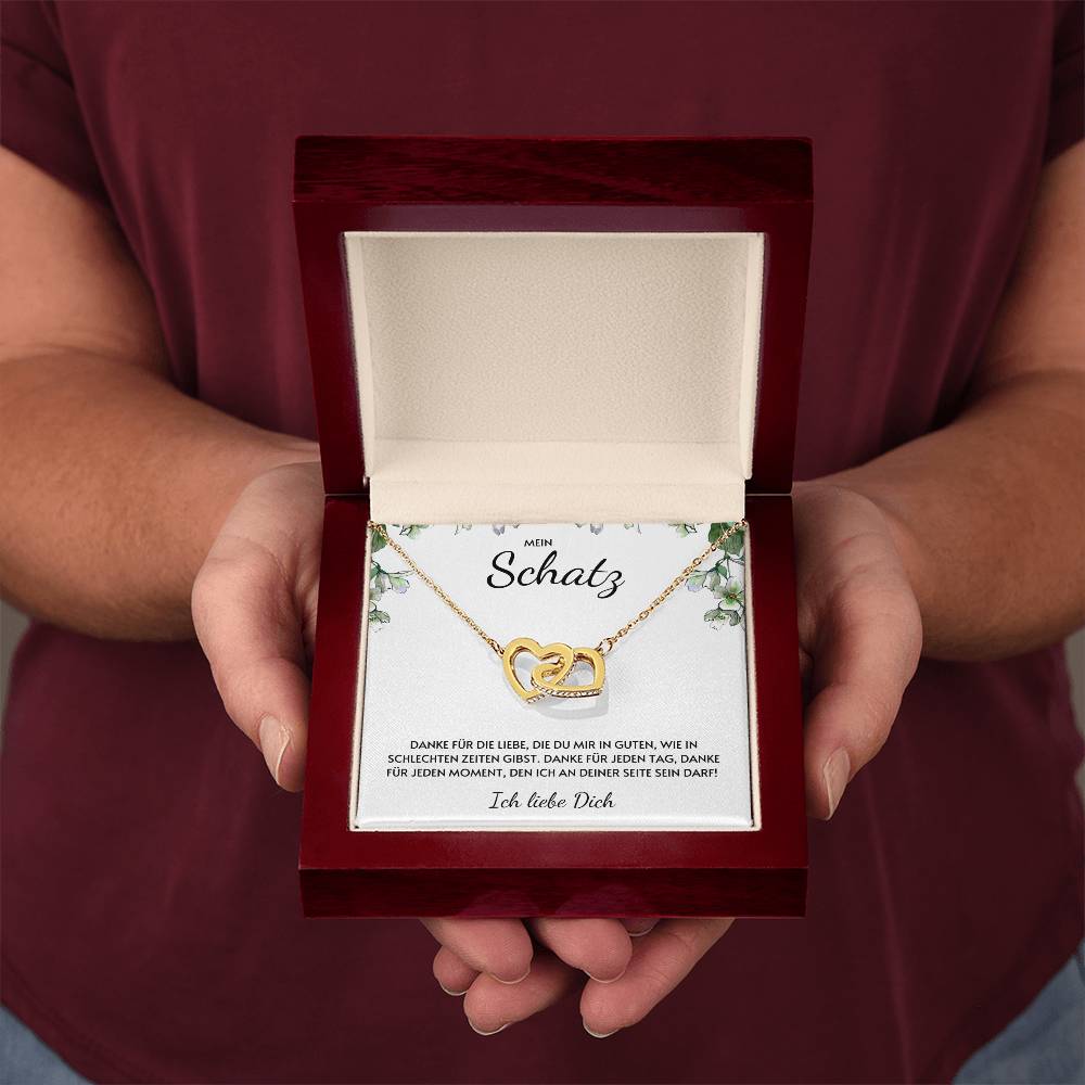 Doppelte Herzen Halskette - Mit süßer Botschaft
