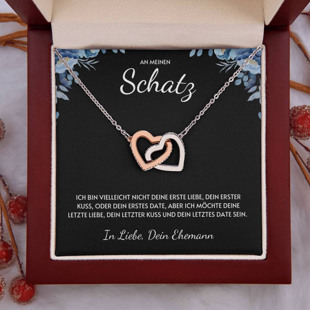 Doppelte Herzen Halskette - Deine Erste Liebe