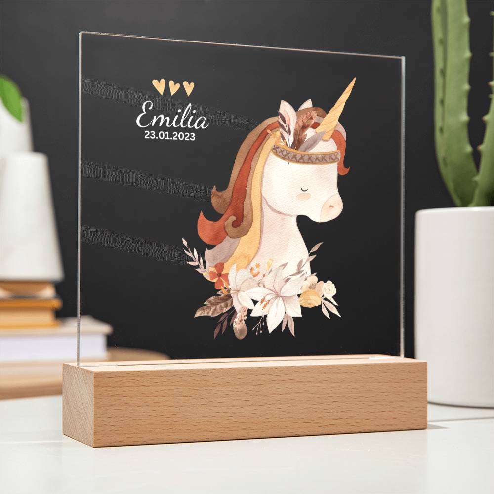 Watercolor Boho Unicorn