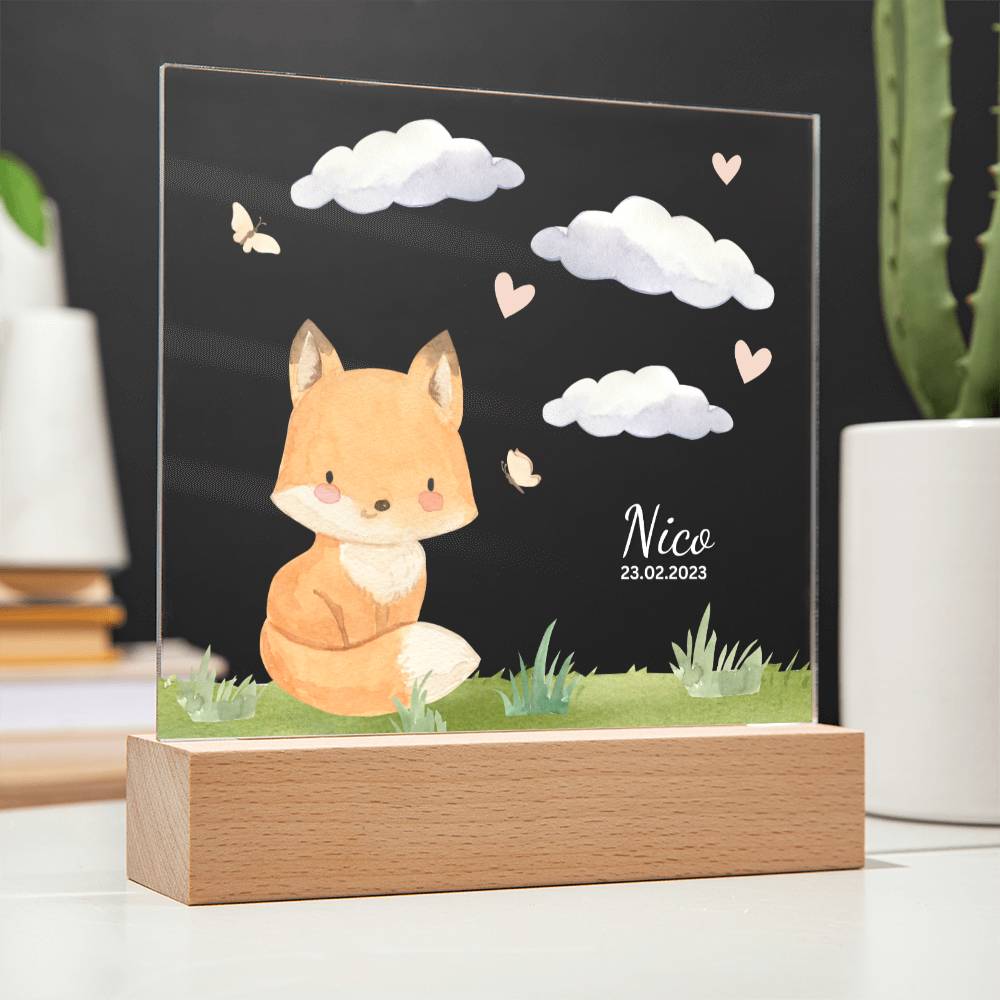 Watercolor Forest Fox