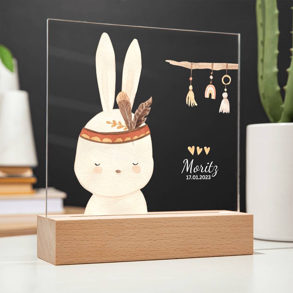 Watercolor Boho Rabbit