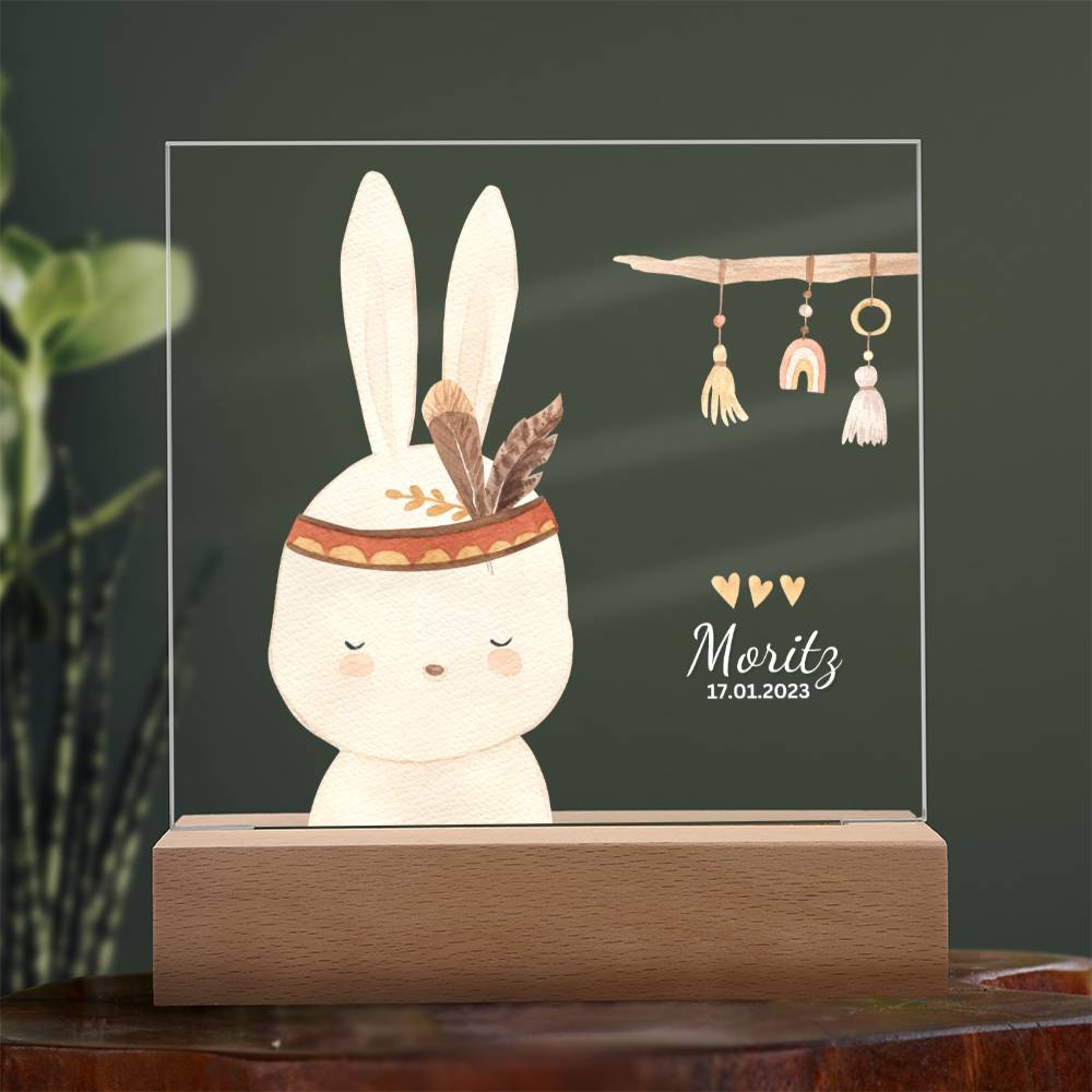 Watercolor Boho Rabbit