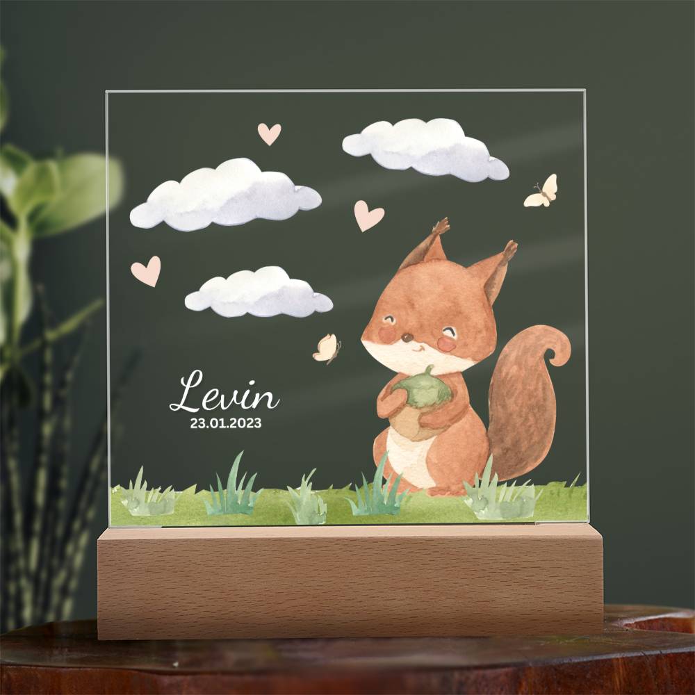 Watercolor Forest Squirrel