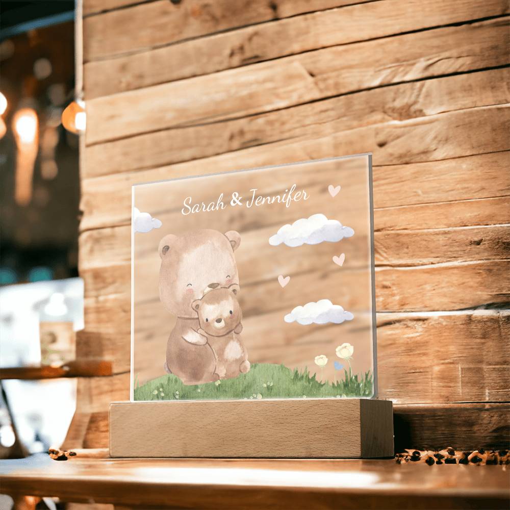 Acrylglas - Bärenmutter mit Kind