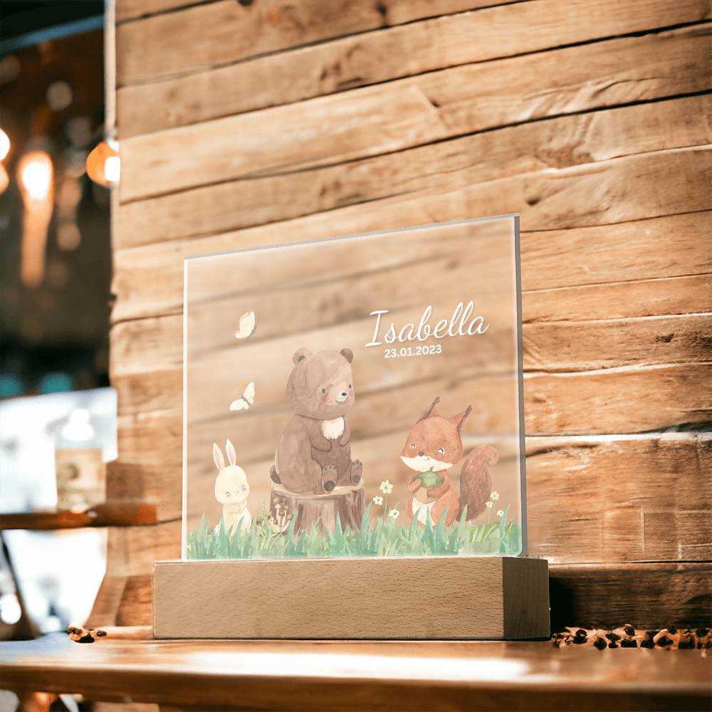 Watercolor Forest Bear and Friends
