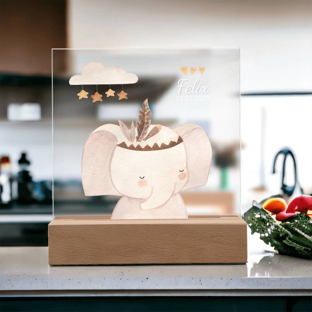 Watercolor Boho Elephant