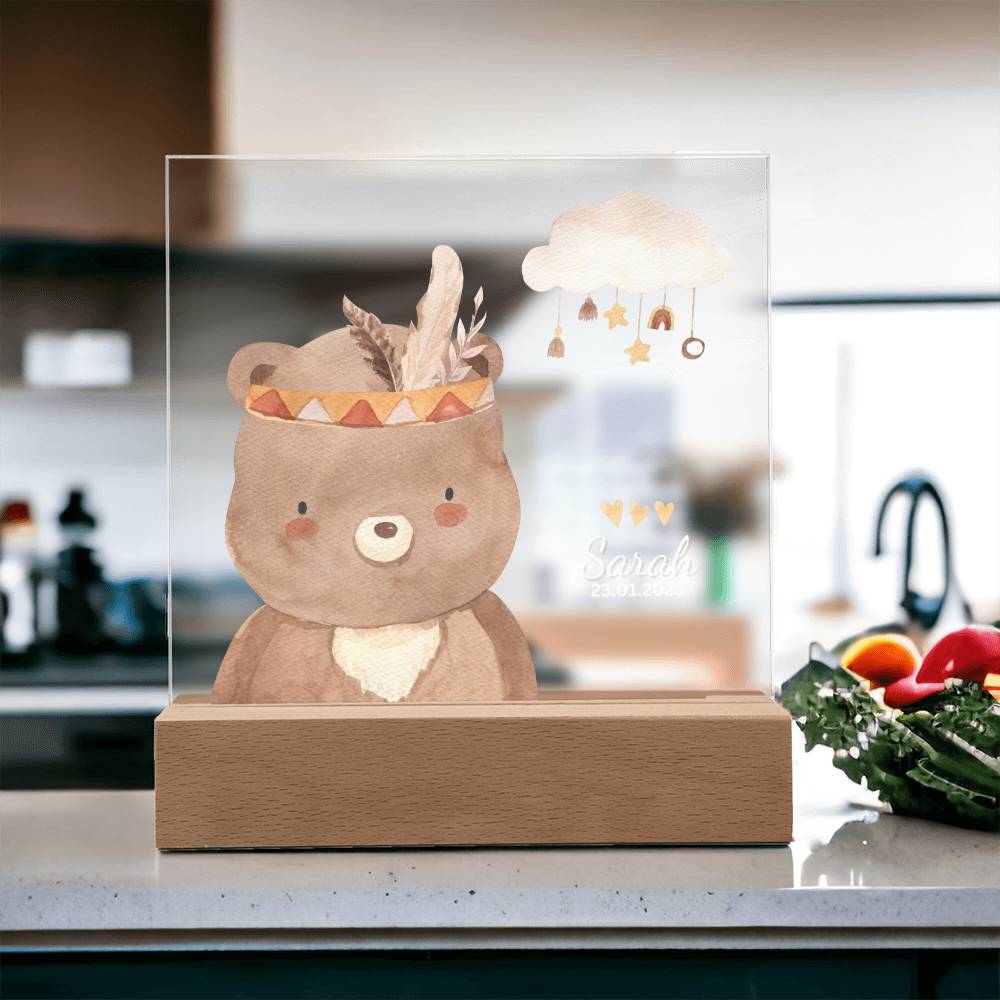 Watercolor Boho Bear