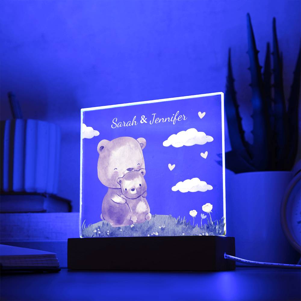 Acrylglas - Bärenmutter mit Kind