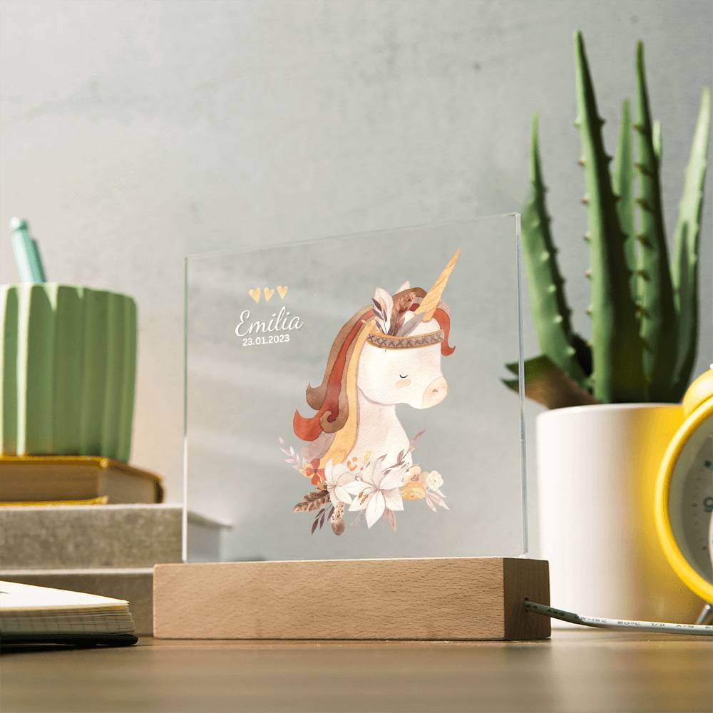 Watercolor Boho Unicorn
