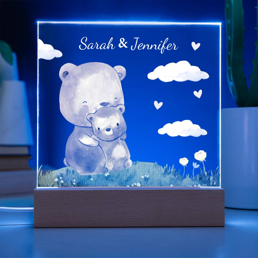 Acrylglas - Bärenmutter mit Kind