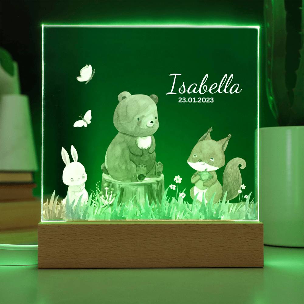 Watercolor Forest Bear and Friends