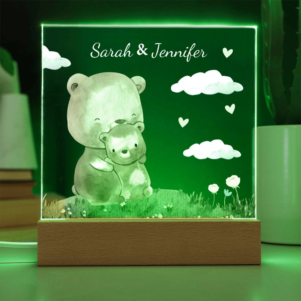 Acrylglas - Bärenmutter mit Kind